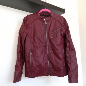 Red Wilson's faux leather moto jacket M